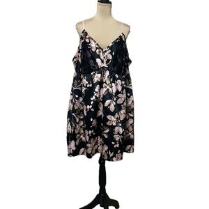 Cacique Floral Print with Lace Detail Chemise